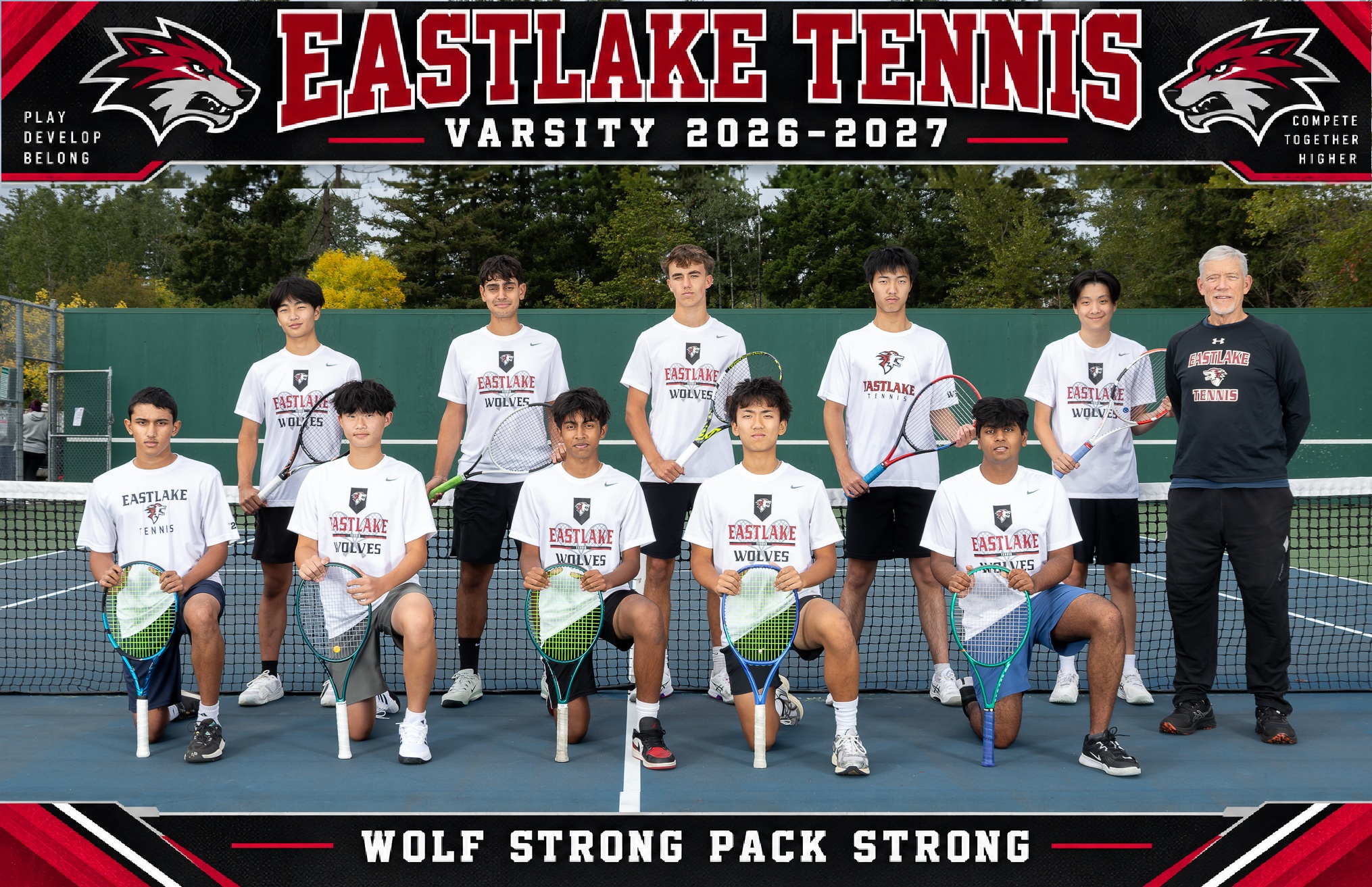 Eastlake Boys Tennis varsity team for the 2026-2027 season
